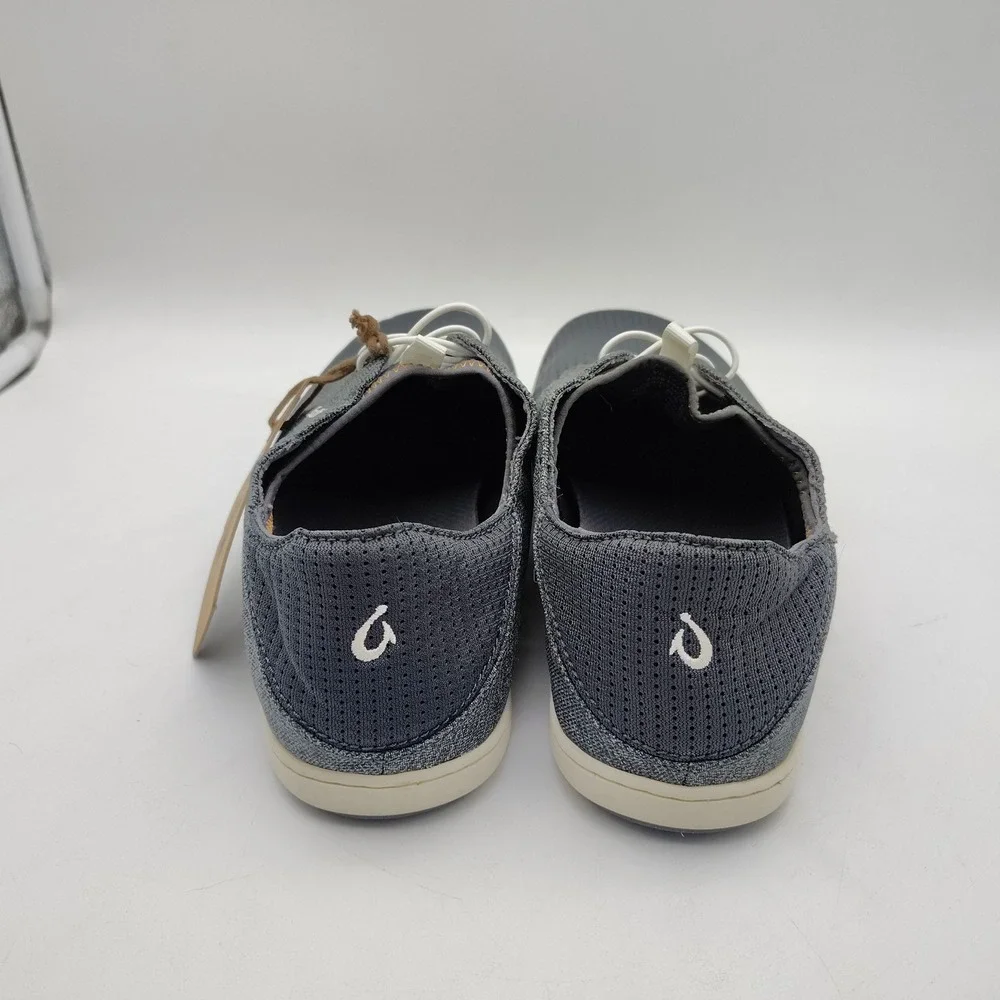 OluKai Nohea Moku Boat Shoes Mens 9.5 Dark Shadow Mesh Hybrid Sneakers Casual